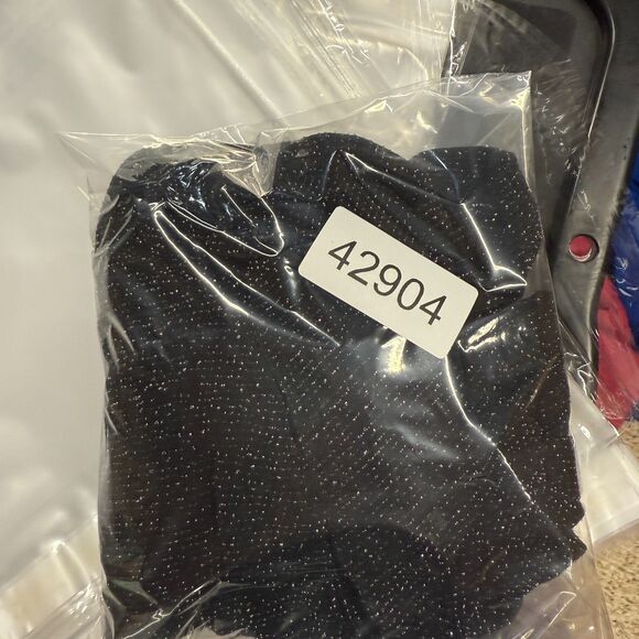 Chaize Blouse Women M Medium Black Short Sleeve Round Neck Pullover Casual - Picture 7 of 7